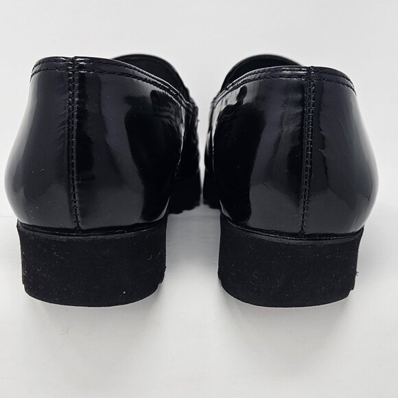 Paul Green Black Patent Lug Sole Leather Loafer, Size 4.5 UK/6.5 US - Picture 7 of 8